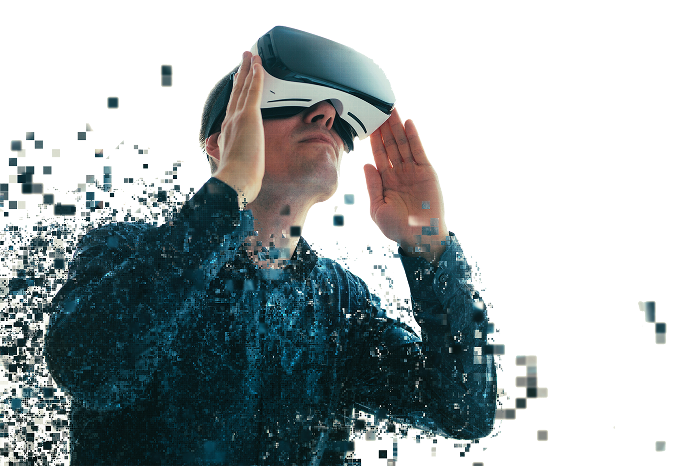 usuario de gafas de realidad virtual